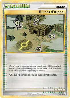 Carte Pokémon Peu commune Ruines d'Alpha 76/90 de la série Indomptable