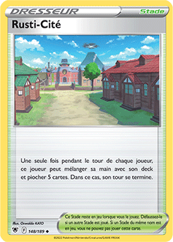 Carte Pokémon Peu commune Rusti-Cité 148/189 de la série Astres Radieux