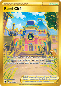 Carte Pokémon Objet Gold EB Rusti-Cité 212/189 de la série Astres Radieux