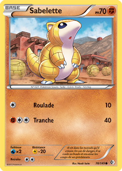 Carte Pokémon Sabelette 78/149 de la série Frantières Franchies en vente au meilleur prix
