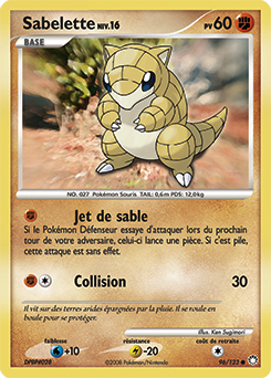 Carte Pokémon Sabelette 96/123 de la série Trésors Mystérieux en vente au meilleur prix