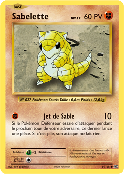 Carte Pokémon Sabelette 54/108 de la série Évolutions en vente au meilleur prix