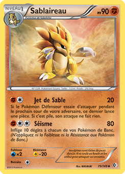 Carte Pokémon Sablaireau 79/149 de la série Frantières Franchies en vente au meilleur prix