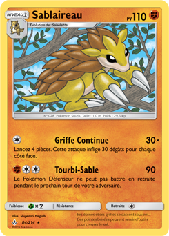 Carte Pokémon Sablaireau 84/214 de la série Alliance Infallible en vente au meilleur prix