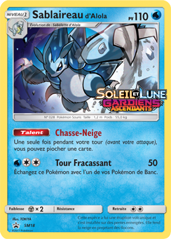 Carte Pokémon Sablaireau d'Alola SM18 de la série Promos Soleil et Lune en vente au meilleur prix