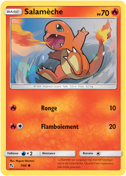 Carte Pokémon Salamèche 7/68 de la série Destinées Occultes en vente au meilleur prix