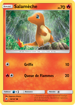 Carte Pokémon Salamèche 18/147 de la série Ombres Ardentes en vente au meilleur prix