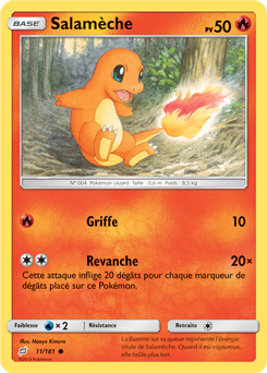 Carte Pokémon Salamèche 11/181 de la série Duo de Choc en vente au meilleur prix