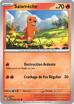 Carte Pokémon Salamèche 4/165 de la série 151 en vente au meilleur prix