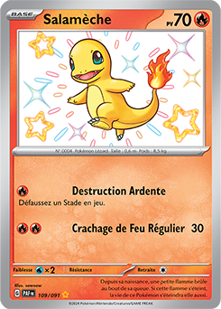 Carte Pokémon Salamèche 109/91 de la série Destinées de Paldea en vente au meilleur prix