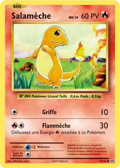 Carte Pokémon Salamèche 9/108 de la série Évolutions en vente au meilleur prix