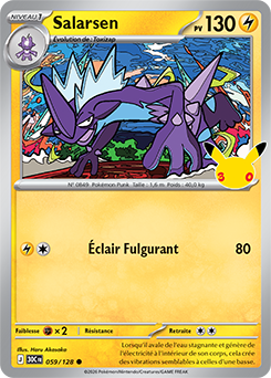 Carte Pokémon Communes Salarsen 059/128 de la série 30e Anniversaire