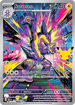 Carte Pokémon Illustration rare Salarsen 134/128 de la série 30e Anniversaire