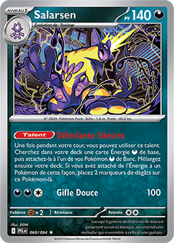 Carte Pokémon Rare Salarsen 68/94 de la série Flammes Fantasmagoriques