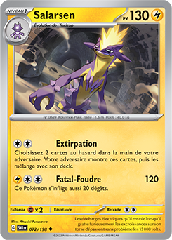 Carte Pokémon Salarsen 072/198 de la série Écarlate et Violet en vente au meilleur prix