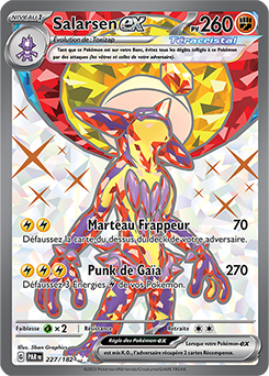 Carte Pokémon Salarsen ex 227/182 de la série Faille Paradoxe en vente au meilleur prix