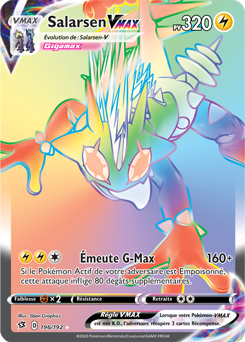 Carte Pokémon Salarsen VMAX 196/192 de la série Clash des Rebelles en vente au meilleur prix