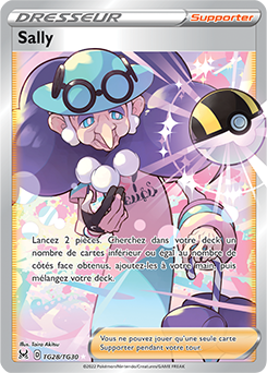 Carte Pokémon Dresseur Full Art Sally TG28/TG30 de la série Origine Perdue