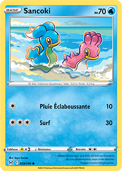 Carte Pokémon Communes Sancoki 039/196 de la série Origine Perdue