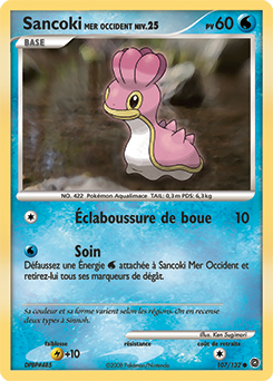 Carte Pokémon Commune Sancoki Mer Occident 107/132 de la série Merveilles Secrètes
