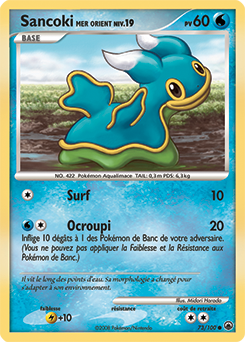 Carte Pokémon Sancoki Mer Orient 73/100 de la série Aube Majestueuse en vente au meilleur prix