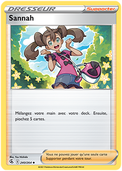 Carte Pokémon Peu commune Sannah 240/264 de la série Poing de Fusion