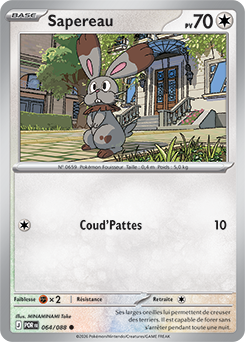 Carte Pokémon Sapereau 64/88 de la série Équilibre Parfait en vente au meilleur prix