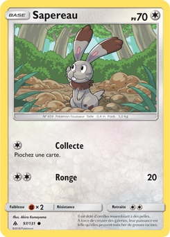 Carte Pokémon Sapereau 97/131 de la série Lumière Interdite en vente au meilleur prix