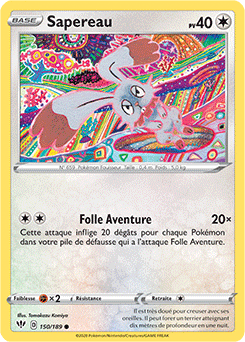 Carte Pokémon Sapereau 150/189 de la série Ténèbres Embrasées en vente au meilleur prix