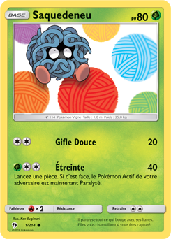 Carte Pokémon Saquedeneu 1/214 de la série Tonnerre Perdu en vente au meilleur prix