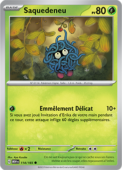 Carte Pokémon Saquedeneu 114/165 de la série 151 en vente au meilleur prix