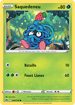 Carte Pokémon Communes Saquedeneu 004/159 de la série Zénith Suprême