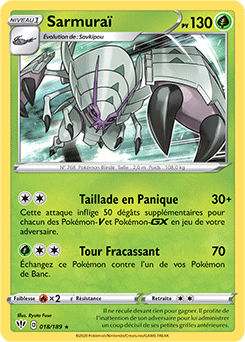 Carte Pokémon Sarmuraï 18/189 de la série Ténèbres Embrasées en vente au meilleur prix