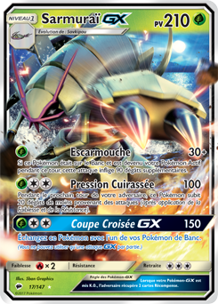 Carte Pokémon Sarmuraï GX 17/147 de la série Ombres Ardentes en vente au meilleur prix