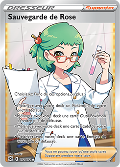 Carte Pokémon Dresseur Full Art Sauvegarde de Rose 172/172 de la série Stars Étincelantes