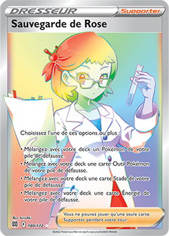 Carte Pokémon Rainbow Dresseur Sauvegarde de Rose 180/172 de la série Stars Étincelantes