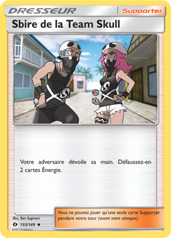 Carte Pokémon Peu commune Sbire de la Team Skull 133/149 de la série Soleil & Lune