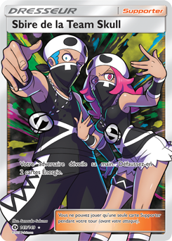Carte Pokémon Dresseur Full Art Sbire de la Team Skull 149/149 de la série Soleil & Lune