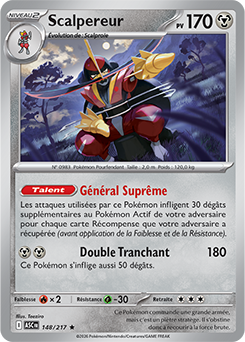 Carte Pokémon Scalpereur 148/217 de la série Héros Transcendants en vente au meilleur prix