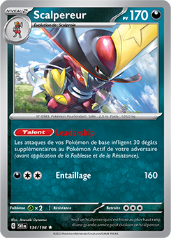 Carte Pokémon Scalpereur 134/198 de la série Écarlate et Violet en vente au meilleur prix