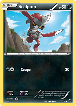 Carte Pokémon Scalpion 72/116 de la série Glaciation Plasma en vente au meilleur prix