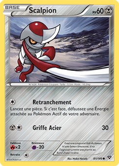 Carte Pokémon Scalpion 81/146 de la série X&Y en vente au meilleur prix