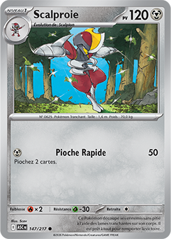 Carte Pokémon Scalproie 147/217 de la série Héros Transcendants en vente au meilleur prix