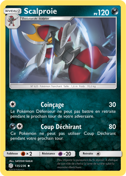 Carte Pokémon Scalproie 135/236 de la série Éclipse Cosmique en vente au meilleur prix