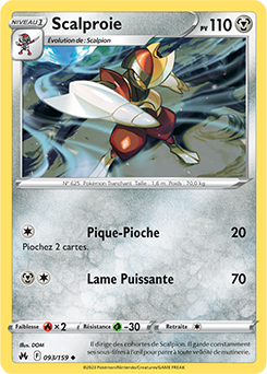 Carte Pokémon Scalproie 093/159 de la série Zénith Suprême en vente au meilleur prix