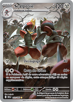 Carte Pokémon Illustration rare Scalproie 143/86 de la série Foudre Noire
