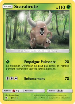 Carte Pokémon Scarabrute 4/214 de la série Tonnerre Perdu en vente au meilleur prix