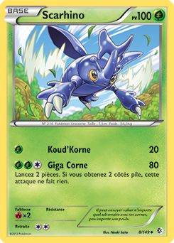Carte Pokémon Peu commune Scarhino 8/149 de la série Frantières Franchies
