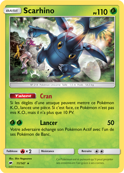 Carte Pokémon Scarhino 11/147 de la série Ombres Ardentes en vente au meilleur prix