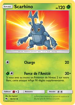 Carte Pokémon Scarhino 18/214 de la série Tonnerre Perdu en vente au meilleur prix